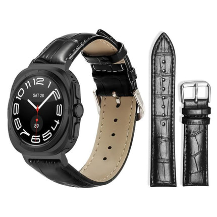 xDfind Bamboo Texture Pin Buckle Leather Watch Band, For Galaxy Watch Ultra2 2026 / 2025 / 1 2024, For Galaxy Watch9 / 8 / 8 Classic, For Samsung Galaxy Watch7 / FE / 6 / 5 / 4 20mm, For Samsung Galaxy Fit3 SM-R390 20mm