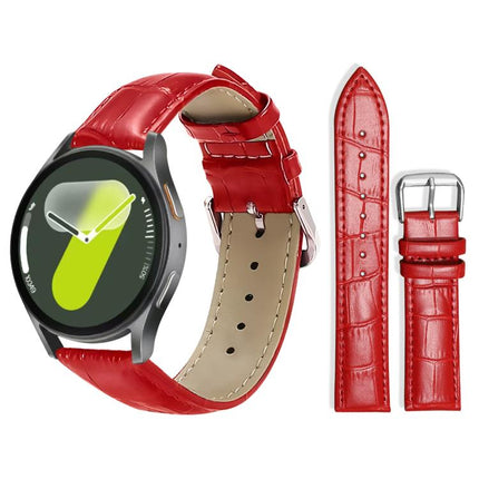 xDfind Bamboo Texture Pin Buckle Leather Watch Band, For Galaxy Watch Ultra2 2026 / 2025 / 1 2024, For Galaxy Watch9 / 8 / 8 Classic, For Samsung Galaxy Watch7 / FE / 6 / 5 / 4 20mm, For Samsung Galaxy Fit3 SM-R390 20mm