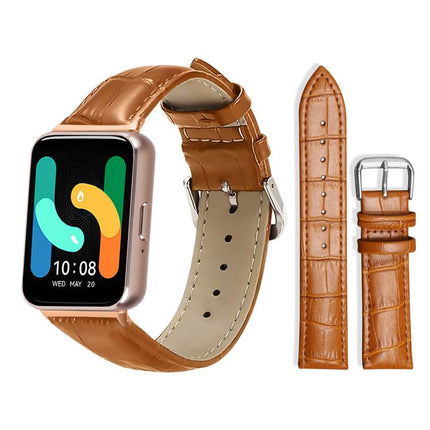 xDfind Bamboo Texture Pin Buckle Leather Watch Band, For Galaxy Watch Ultra2 2026 / 2025 / 1 2024, For Galaxy Watch9 / 8 / 8 Classic, For Samsung Galaxy Watch7 / FE / 6 / 5 / 4 20mm, For Samsung Galaxy Fit3 SM-R390 20mm
