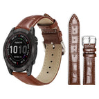 For Garmin Fenix 8/7X/6X/5X 26mm 22mm / Dark Brown