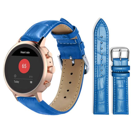 xDfind Bamboo Texture Pin Buckle Leather Watch Band, 18mm For Fossil Female Sport/Charter HR, 22mm For Fossil Gen 5 Carlyle/Julianna/Garrett, 24mm For Fossil Q Machine Hybrid Watch