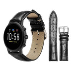 22mm For Fossil Gen 5 Carlyle/Julianna/Garrett / Black