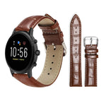 22mm For Fossil Gen 5 Carlyle/Julianna/Garrett / Dark Brown