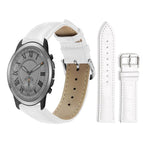 24mm For Fossil Q Machine Hybrid Watch / White