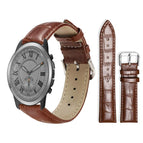 24mm For Fossil Q Machine Hybrid Watch / Dark Brown