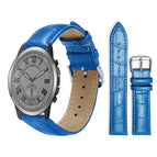 24mm For Fossil Q Machine Hybrid Watch / Blue