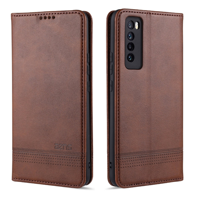 AZNS Magnetic Calf Texture Horizontal Flip Leather Case with Card Slots & Holder & Wallet, For Huawei Nova 7, For Huawei Nova 7 SE, For Huawei Enjoy 20, For Huawei Maimang 9