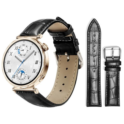xDfind Bamboo Texture Pin Buckle Leather Watch Band, 22mm For Huawei Watch GT5/GT5 Pro/4/4 Pro, 18mm For Huawei GT5/GT4 41mm / OPPO Watch X2 Mini, 20mm For Huawei Watch GT 4 / GT 3 / GT 2