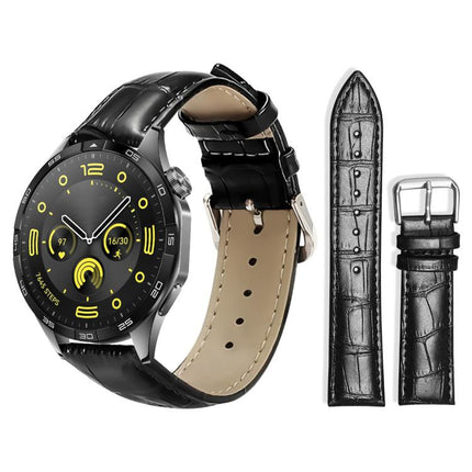 xDfind Bamboo Texture Pin Buckle Leather Watch Band, 22mm For Huawei Watch GT5/GT5 Pro/4/4 Pro, 18mm For Huawei GT5/GT4 41mm / OPPO Watch X2 Mini, 20mm For Huawei Watch GT 4 / GT 3 / GT 2