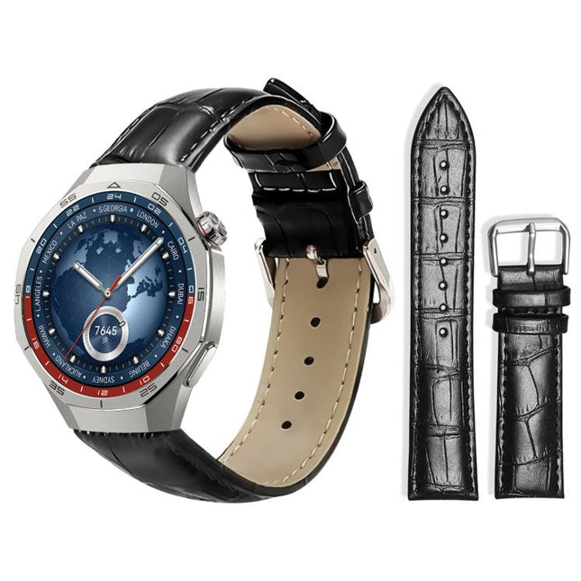 xDfind Bamboo Texture Pin Buckle Leather Watch Band, 22mm For Huawei Watch GT5/GT5 Pro/4/4 Pro, 18mm For Huawei GT5/GT4 41mm / OPPO Watch X2 Mini, 20mm For Huawei Watch GT 4 / GT 3 / GT 2