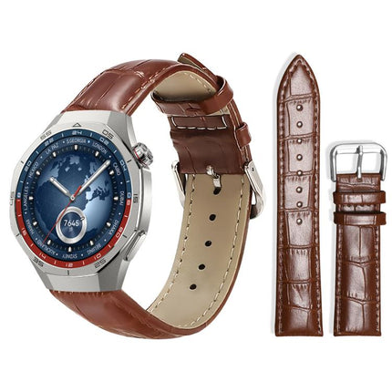 xDfind Bamboo Texture Pin Buckle Leather Watch Band, 22mm For Huawei Watch GT5/GT5 Pro/4/4 Pro, 18mm For Huawei GT5/GT4 41mm / OPPO Watch X2 Mini, 20mm For Huawei Watch GT 4 / GT 3 / GT 2