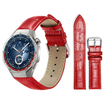 xDfind Bamboo Texture Pin Buckle Leather Watch Band, 22mm For Huawei Watch GT5/GT5 Pro/4/4 Pro, 18mm For Huawei GT5/GT4 41mm / OPPO Watch X2 Mini, 20mm For Huawei Watch GT 4 / GT 3 / GT 2