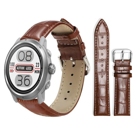 xDfind Bamboo Texture Pin Buckle Leather Watch Band, 20mm For COROS APEX 2 42mm / PACE 2