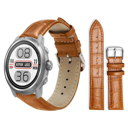 xDfind Bamboo Texture Pin Buckle Leather Watch Band, 20mm For COROS APEX 2 42mm / PACE 2