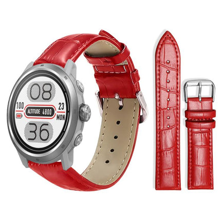 xDfind Bamboo Texture Pin Buckle Leather Watch Band, 20mm For COROS APEX 2 42mm / PACE 2