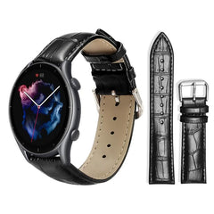 xDfind Bamboo Texture Pin Buckle Leather Watch Band