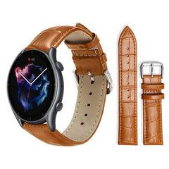 xDfind Bamboo Texture Pin Buckle Leather Watch Band