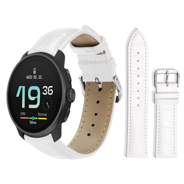 xDfind Bamboo Texture Pin Buckle Leather Watch Band, 22mm For Suunto Race S / Race / 9 Peak / 5 Peak