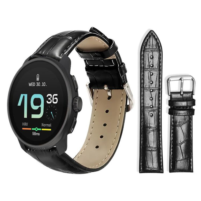 xDfind Bamboo Texture Pin Buckle Leather Watch Band, 22mm For Suunto Race S / Race / 9 Peak / 5 Peak