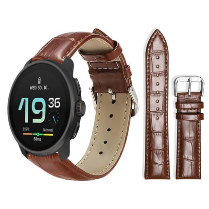 xDfind Bamboo Texture Pin Buckle Leather Watch Band, 22mm For Suunto Race S / Race / 9 Peak / 5 Peak