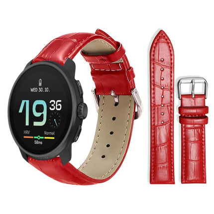 xDfind Bamboo Texture Pin Buckle Leather Watch Band, 22mm For Suunto Race S / Race / 9 Peak / 5 Peak