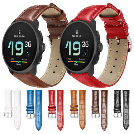 xDfind Bamboo Texture Pin Buckle Leather Watch Band, 22mm For Suunto Race S / Race / 9 Peak / 5 Peak