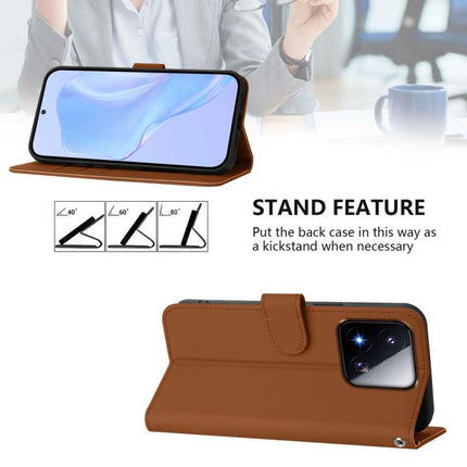 Skin Feel Solid Color Leather Phone Case with Lanyard, For Xiaomi 17 Max 5G