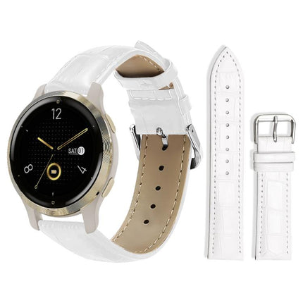xDfind Bamboo Texture Pin Buckle Leather Watch Band, 20mm For Garmin GarminMove Sport / vivoactive5/3, 22mm For Garmin Venu 3 / vivoactive4, 20mm For Garmin venu 2 / venu / Sq2 / Sq, 18mm For Garmin Venu 2S / vivoactive 4s/3s