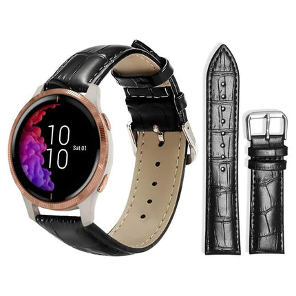 xDfind Bamboo Texture Pin Buckle Leather Watch Band, 20mm For Garmin GarminMove Sport / vivoactive5/3, 22mm For Garmin Venu 3 / vivoactive4, 20mm For Garmin venu 2 / venu / Sq2 / Sq, 18mm For Garmin Venu 2S / vivoactive 4s/3s