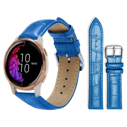 xDfind Bamboo Texture Pin Buckle Leather Watch Band, 20mm For Garmin GarminMove Sport / vivoactive5/3, 22mm For Garmin Venu 3 / vivoactive4, 20mm For Garmin venu 2 / venu / Sq2 / Sq, 18mm For Garmin Venu 2S / vivoactive 4s/3s