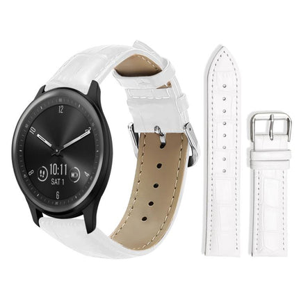 xDfind Bamboo Texture Pin Buckle Leather Watch Band, 20mm For Garmin GarminMove Sport / vivoactive5/3, 22mm For Garmin Venu 3 / vivoactive4, 20mm For Garmin venu 2 / venu / Sq2 / Sq, 18mm For Garmin Venu 2S / vivoactive 4s/3s