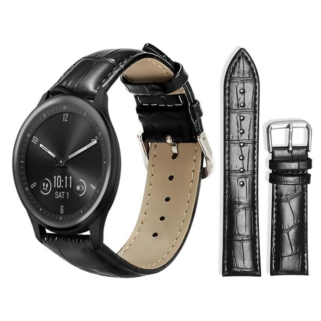 xDfind Bamboo Texture Pin Buckle Leather Watch Band, 20mm For Garmin GarminMove Sport / vivoactive5/3, 22mm For Garmin Venu 3 / vivoactive4, 20mm For Garmin venu 2 / venu / Sq2 / Sq, 18mm For Garmin Venu 2S / vivoactive 4s/3s