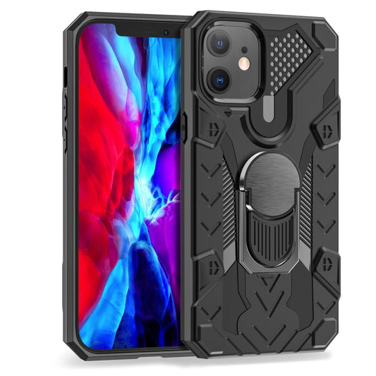 Iron Knight Series 2-in-1-PC- und TPU-Telefonhülle mit Ringhalter, für iPhone 12 mini, für iPhone 12/12 Pro, für iPhone 12 Pro Max