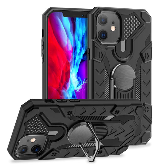 Iron Knight Series 2-in-1-PC- und TPU-Telefonhülle mit Ringhalter, für iPhone 12 mini, für iPhone 12/12 Pro, für iPhone 12 Pro Max