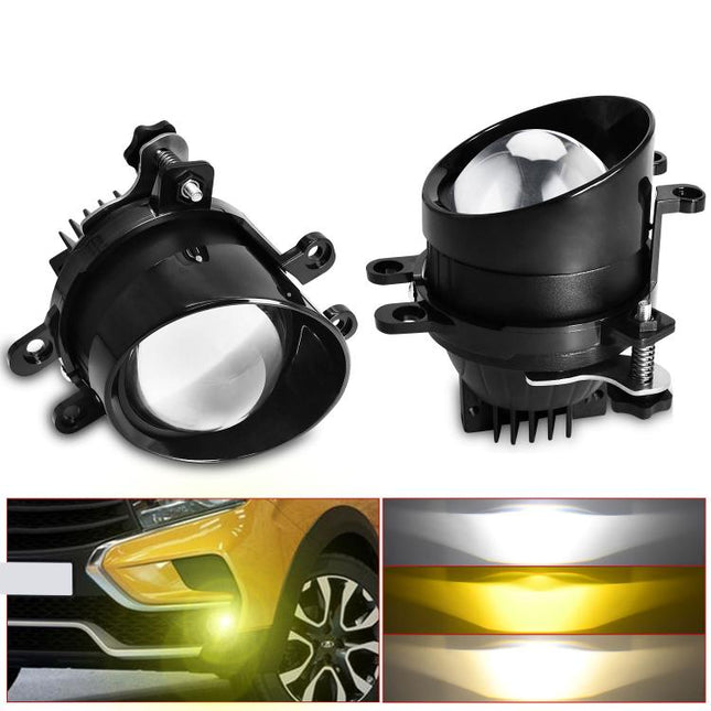 T12 2pcs/Pack 55W 3 inch High Power Dual Lens Fog Light Oblique Style for Toyota