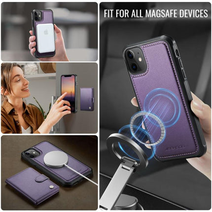 JEEHOOD J09 Buckle Card Bag MagSafe Magnetic Style RFID Leather Phone Case, For iPhone 11, For iPhone 11 Pro