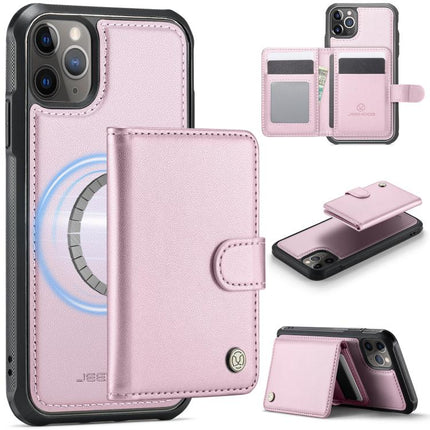JEEHOOD J09 Buckle Card Bag MagSafe Magnetic Style RFID Leather Phone Case, For iPhone 11, For iPhone 11 Pro