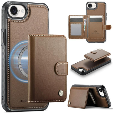 JEEHOOD J09 Buckle Card Bag MagSafe Magnetic Style RFID Leather Phone Case, For iPhone 18 Pro, For iPhone 18 Pro Max, For iPhone 17e / 16e, For iPhone 17 Pro Max