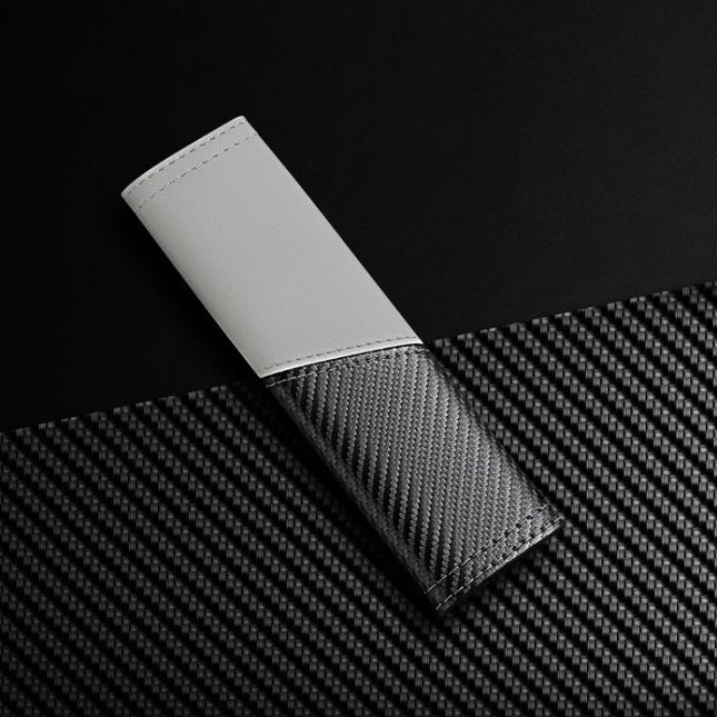 Car Leather Carbon Fiber Stitching Seat Belt Shoulder Guard