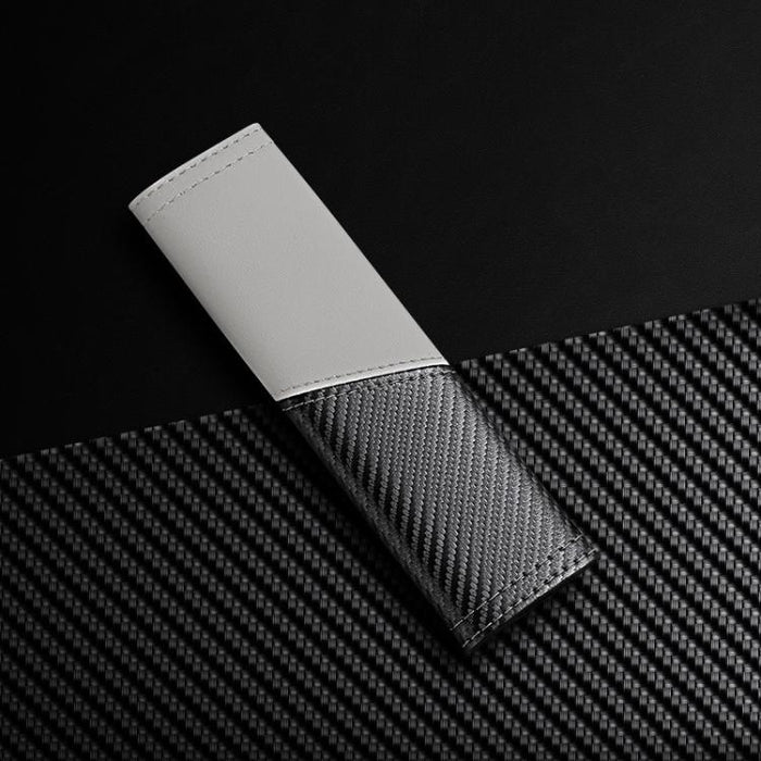 Car Leather Carbon Fiber Stitching Seat Belt Shoulder Guard