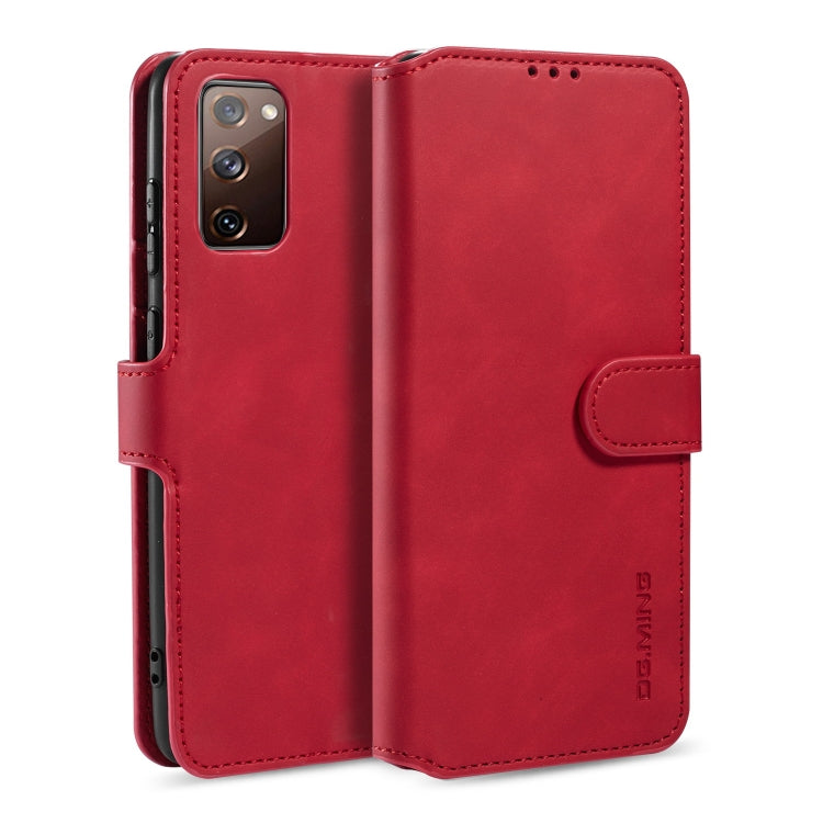 DG.MING Retro Oil Side Horizontal Flip Case with Holder & Card Slots & Wallet, For Samsung Galaxy M31s, For Samsung Galaxy S20 FE
