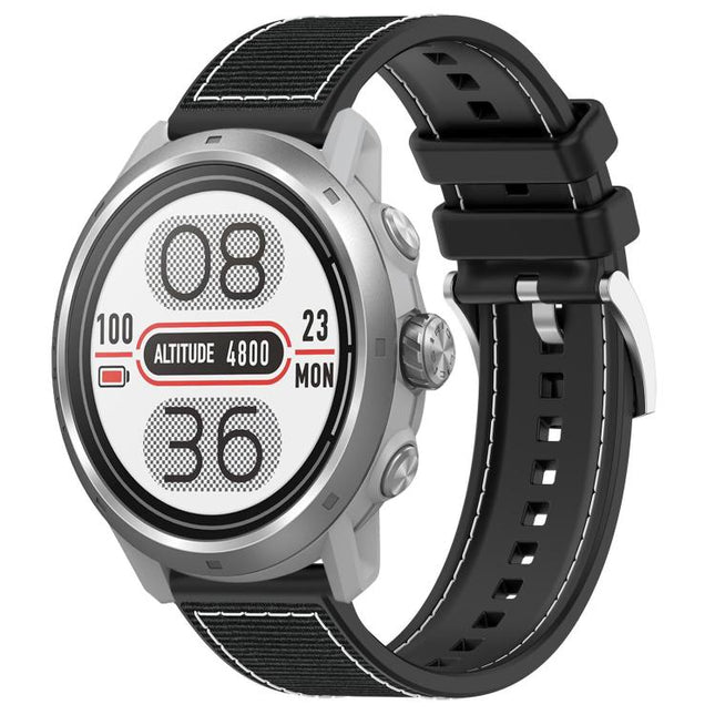 xDfind Hybrid Nylon Braid Silicone Watch Band, 20mm For COROS Pace 2 / Apex 2 42mm