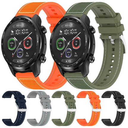 xDfind Hybrid Nylon Braid Silicone Watch Band, 20mm For Ticwatch GTH / E3 / E / 2, 22mm For Ticwatch Pro X / Pro 3 / Pro