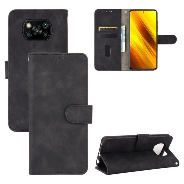 Solid Color Skin Feel Magnetic Buckle Horizontal Flip Calf Texture PU Leather Case with Holder & Card Slots & Wallet, For Xiaomi Poco X3 NFC, For Xiaomi Redmi K30 Ultra