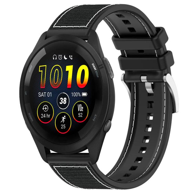 xDfind Hybrid Nylon Braid Silicone Watch Band, 22mm For Garmin Forerunner 570 47mm/935/945, 20mm For Garmin Forerunner 570 42mm/245/645, 20mm For Garmin?Vivomove?Sport/Vivoactive5/3, 22mm For Garmin Venu 3 / Vivoactive 4