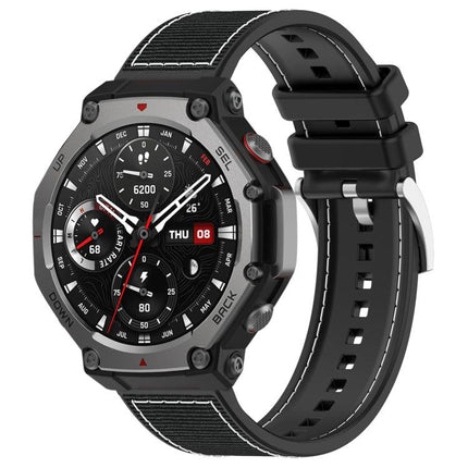 xDfind Hybrid Nylon Braid Silicone Watch Band, For Amazfit T-Rex 3 22mm