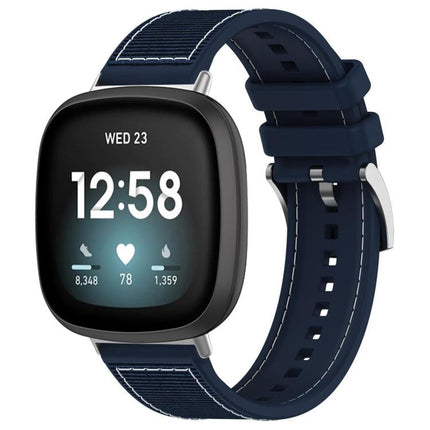 xDfind Hybrid Nylon Braid Silicone Watch Band, For Fitbit Versa 4/Versa3/Sense2/Sense 20mm, For Fitbit Versa 2/Versa/Versa Lite 22mm