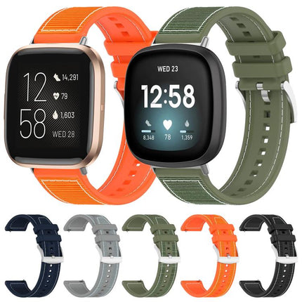 xDfind Hybrid Nylon Braid Silicone Watch Band, For Fitbit Versa 4/Versa3/Sense2/Sense 20mm, For Fitbit Versa 2/Versa/Versa Lite 22mm