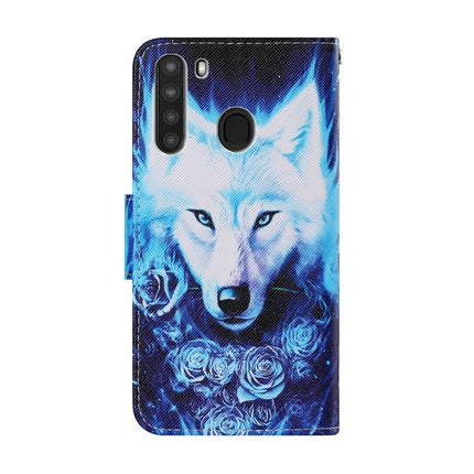 Coloured Drawing Pattern Horizontal Flip PU Leather Case with Holder & Card Slots & Wallet & Lanyard, For Samsung Galaxy A21