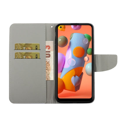 Coloured Drawing Pattern Horizontal Flip PU Leather Case with Holder & Card Slots & Wallet & Lanyard, For Samsung Galaxy A21